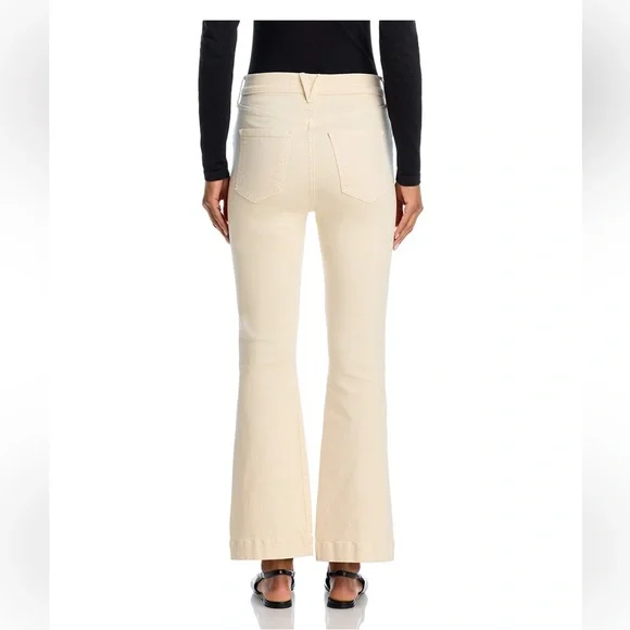 Veronica Beard Carson High Rise Ankle Flare Ecru Jeans Size 25 - Picture 3 of 14